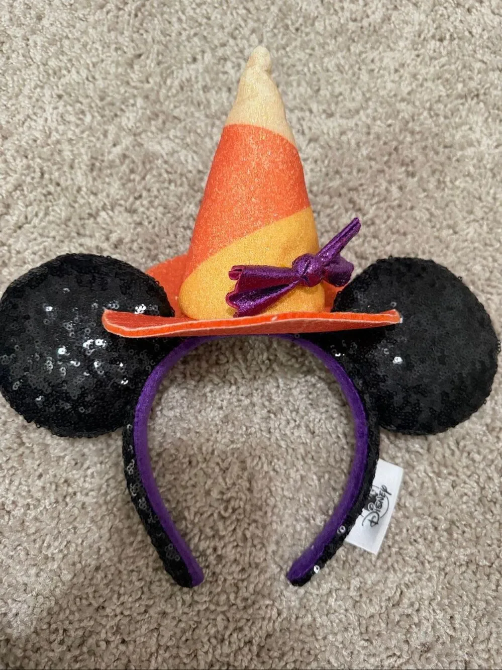 Disney Parks Halloween Candy Corn Witch Ears Headband